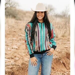 Sterling Kreek NWT Long Time Coming Bomber Jacket Size Medium Western